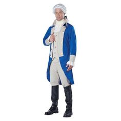 a man dressed in an american colonial costume