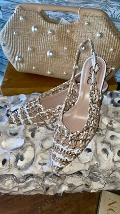 Selena White Gold Low Heel-Heels-KB Shoes-Shop with Bloom West Boutique, Women's Fashion Boutique, Located in Houma, Louisiana Gold Low Heels, Heels Low Heel, Arm Candies, Gold Color Combination, One Piece & Sets, Heel Design, Low Heel Shoes, Vintage Havana, Sweater Tank Top