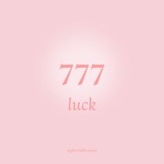 a pink background with the words 777 lucky on it