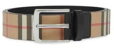 NEW BURBERRY VINTAGE CHECK E-CANVAS BLACK LEATHER PIN BUCKLE... Burberry Vintage, Burberry