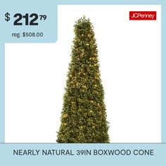 a large christmas tree with lights on it and the price is $ 429 00