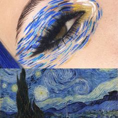 Starry Night Makeup Look, Starry Night Makeup, Starry Night Prom, Ideas Maquillaje, Makeup Class, Makeup Aesthetic, Edgy Makeup