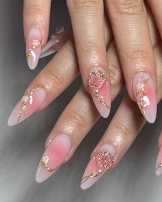 Pink Toenails, Toe Nails, Gold Accents, Nail Designs, Nail Art, Collage, Nails, Pink, Gold