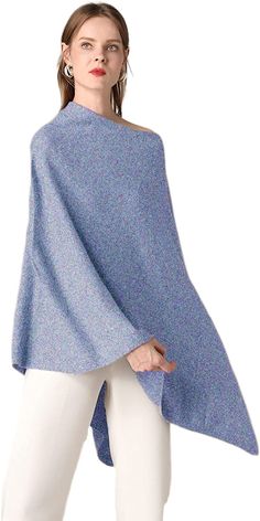 PRICES MAY VARY. 9.9%cashmere 49.9% wool 25.9%Chinlon 14.3% viscose The generous pashmina shawls and wraps to keep you warm, great alternative womens winter shawls and wraps to coat or jacket. Comfortable and cozy to wear over your shoulders 【Material】This poncho wrap is knitted with luxurious, super soft cashmere wool blend material and close to the skin, comfortable, lightweight wraps for women that gives warmth without the weight.pashmina shawls and wraps for women in winter spring。winter sha Winter Shawls And Wraps, Winter Shawls, Fleece Poncho, Knit Sweater Coat, Bodycon Sweater Dress, Poncho Wrap, Winter Shawl, Cashmere Poncho, Knitted Cape