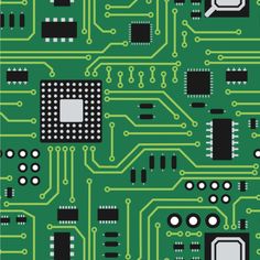 an electronic circuit board with cpu chips