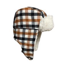 This a great warm hat for those cold winter days. It can be worn with the Earflap hanging loose or snapped under the chin. It is made with a soft wool blend plaid fabric.  The lining is made with cream Sherpa.  Please look at the last photo for sizing. Then choose your size from the drop down menu.  If you have any questions at all, please reach out and I will be happy to help. Your hat will be custom made after you order so please check processing times. Warm Outdoor Bonnet Cap, Casual Winter Bonnet With Ear Flaps, Casual Warm Bonnet With Ear Flaps, Windproof Winter Hats With Ear Flaps, Warm Brimmed Beanie For Outdoor, Adjustable Winter Hats With Ear Flaps, Adjustable Brimmed Bonnet For Cold Weather, Adjustable Ear Flaps Winter Hats, Windproof Hats With Ear Flaps For Fall