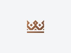 the crown logo is made up of two intersecting lines and has a brown color on it