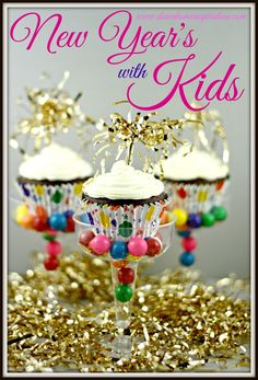 new year's cupcakes with kids