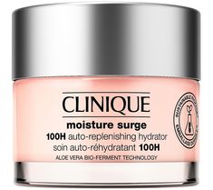 An upgrade on a refreshing fan favorite, this lightweight gel-cream moisturizer from Clinique with aloe and hyaluronic acid  delivers moisture and helps with skin hydration. After one use, it provides hours of hydration and a smooth canvas for makeup application. This nutrient-rich formula helps skin with moisture.  How do I use it: Use morning and night on clean skin. Can be used under or over makeup and also as a five-minute mask.  From Clinique.  Includes: Over Makeup, Moisture Surge, Cream Moisturizer, Clinique Moisture Surge, Clinique Moisturizer, Skin Hydration, Makeup Application, Skin Care Moisturizer, Gel Cream