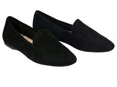 Birdies Vesper Suede Flat - Women's Shoes : Black Suede : Perfect for casual wear and relaxing at home, the Birdies Vesper Suede Flats offer a smooth and lightweight texture to the feet. Soft suede upper with stitching details. Insole features seven-layer cushioned footbed. Easy slip-on style. Closed round toe. Leather midsole. Slip-resistant TPR outsole. Imported. Measurements: Heel Height: 4 13 in Weight: 1 lb Product measurements were taken using size 7, width M. Please note that measurements Womens Black Flat Dress Shoes, Closed Flat Shoes Women, Black Flat Dress Shoes, Comfortable Black Shoes, Suede Loafers Women, Suede Flats Shoes, Black Suede Flats, Womens Black Flats, Black Suede Loafers