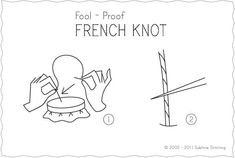 the french knot is shown with instructions for how to tie it and how to use it