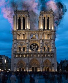 Notre Dame France, Cathédrale Notre-dame, Eiffel Tower At Night, France Eiffel Tower, Notre Dame Cathedral, Gothic Cathedrals, Cathedral Architecture, Famous Buildings, Scary Places