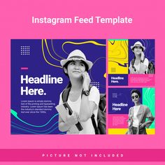 the instagramn feed is designed to look like a woman wearing a hat