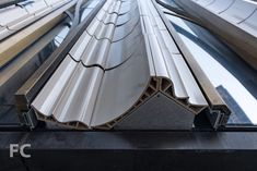 an image of metal roofing materials on display