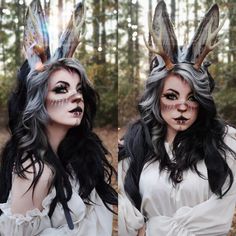 Fae Costume, Punk Makeup, Fair Outfits, Face Paint Makeup, Dyed Hair Inspiration, Cosplay Tutorial, Cosplay Diy, Hair Reference, Fantasy Makeup