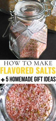 how to make flavored salts and homemade gift ideas