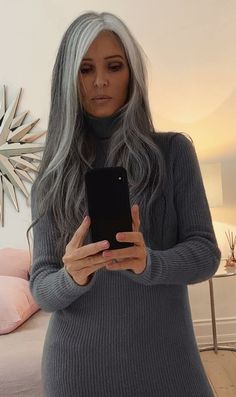 Silver Hair Color, Blending Gray Hair, Gray Hair Highlights