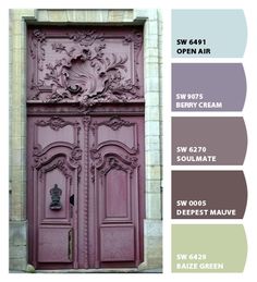 the color scheme for this door is purple