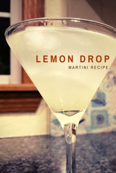 the lemon drop martini is ready to be served