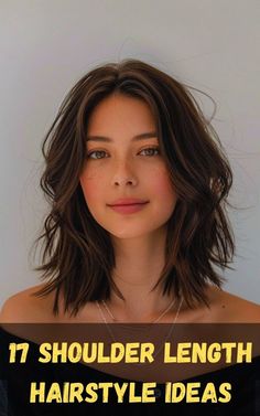 Womens Shoulder Length Haircut With Layers, Above Shoulder Length Hair Styles, Hairstyles For Thick Shoulder Length Hair, Shoulder Length For Thick Hair, Haircuts For Shoulder Length Wavy Hair, Shoulder Length Hair Teenage Girl, Shoulder Length Haircut For Thick Hair, Medium Bob Hairstyles For Thick Hair, Cute Shoulder Length Haircuts For Women