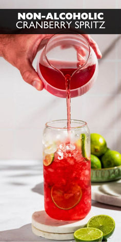 cranberry mocktail spritzer