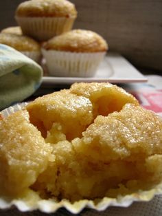 some muffins are sitting on a table