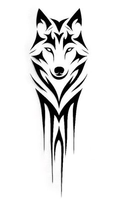 Easy Wolf Tattoo, Pattern Design Tattoo, Image Illusion, Lup Singuratic, Animal Tattoos For Men, Wolf Tattoos Men, Wolf Silhouette, Armband Tattoo Design, Wolf Tattoo Design