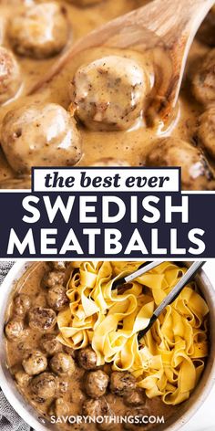 the best ever swedish meatballs in a white bowl