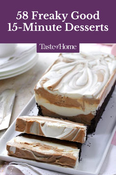 You worked hard on dinner—you deserve a break for dessert. These simple 15-minute desserts allow for just that. Make 'em ahead so they have enough time to set or be refrigerated overnight. Desserts For Competition, Dessert Recipes Make Ahead, Easy Large Group Desserts, Last Minute Baking Ideas, Easy Dinner Desserts Simple, Desserts Dinner Party, Dessert For Lunch, Easy Quick Deserts Simple, Easy Take Along Desserts