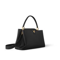 LOUIS VUITTON® - Capucines Gm Souple - Black Louis Vuitton Black Top, Louis Vuitton Capucine Mm, Louis Vuitton Taschen, Louis Vuitton Gm, Sac Louis Vuitton, Louis Vuitton Sac, Casual Elegant Style, Money Purse, Louis Vuitton Capucines