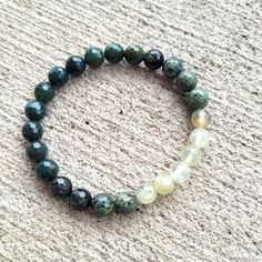 Brand New, Smoke Free And Pet Free Home, Bloodstone, Jasper, Prehnite, Kambaba Jasper, Genuine Gemstones, 7" With Stretch Yoga, Yogi, Mala Bracelet Kambaba Jasper, Stretch Yoga, Mala Bracelet, Hand Crafted Jewelry, Crafted Jewelry, Prayer Beads, Gemstone Bracelet, Womens Jewelry Bracelets, Handcrafted Jewelry