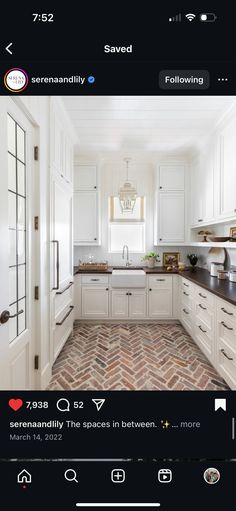 the kitchen is clean and ready to be used by someone who likes it on instagram