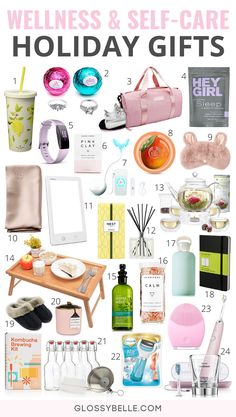 a collage of various items that include cosmetics, toiletries and personal care products