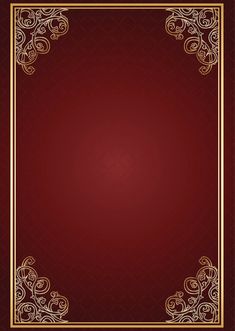 a red and gold background with an ornate border on the bottom, in the middle