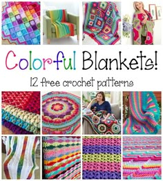 crocheted blankets and afghans are featured in the book colorful blankets 12 free crochet patterns