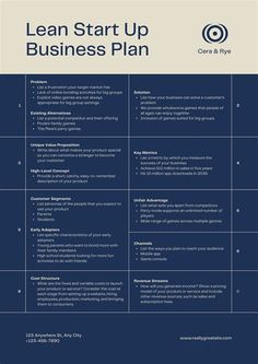 the lean start up business plan