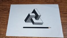 a drawing with pencils on top of it and an image of a rectangle