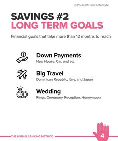 the cover of saving 2 long term goals