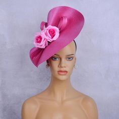 Hello!Welcome to our shop of  365daysCreations product information: Season:All Season Gender:Female Occasion:Party,Wedding,Melbourne cup,Kentucky Derby Material:PP straw,silk flowers With 1.2cm satin headband at the back Color:fuchsia,pink Evening Fascinator With Pinched Crown For Kentucky Derby, Kentucky Derby Party Hat With Pinched Crown, Elegant Pink Headpiece For Royal Ascot, Chic Fascinator For Kentucky Derby Party, Kentucky Derby Party Fascinator With Pinched Crown, Pinched Crown Fascinator For Royal Ascot, Wide Brim Fascinator For Kentucky Derby Party, Chic Kentucky Derby Party Fascinator, Formal Mini Hats With Handmade Flowers