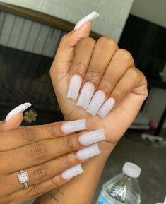 Long Acrylic Nail Designs, Glamour Nails, Colored Acrylic Nails, Girly Acrylic Nails, Simple Acrylic Nails, Long Square Acrylic Nails, Square Acrylic Nails, Pretty Acrylic Nails, Long Acrylic Nails