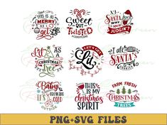 christmas svg files for cricut, silhouettes and other cutting machine designs