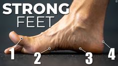 there is a poster with the words strong feet and numbers in front of it that says, strong feet