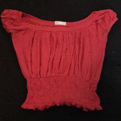 Small Jewels On It, Size Small. Adorable, And Great Condition! Red Cotton Spring Tops, Red Cotton Top For Spring, Spring Red Cotton Top, Red Stretch Summer Tops, Casual Red Crop Top, Casual Red Tops For Spring, Stretch Red Top For Spring, Red Stretch Tops For Spring, Stretch Red Tops For Spring