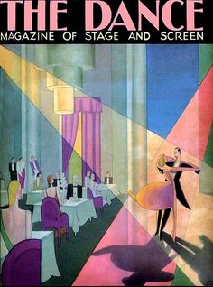 an advertisement for the dance magazine, featuring a woman in a pink dress and man in black