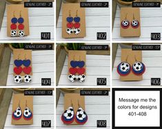 Show your fan spirit for your favorite soccer team with these darling soccer earrings. These soccer ball earrings are available in round soccer ball designs, heart designs, and as soccer ball teardrop earrings.  For designs with custom colors, please write your team colors and whether you'd like glitter or faux leather in the personalization box.  Please be specific as it helps me use the right colors for you. For example, navy blue, light blue, royal blue, hunter green, Kelly green.  I have jus Soccer Earrings, Sports Earrings, Soccer Moms, Great Graduation Gifts, Heart Designs, Gift Friend, Ball Earrings, Soccer Team, Soccer Ball