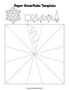 a paper snowflake template for kids to make