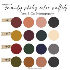 the color palettes for this wedding photo shoot