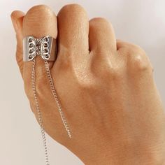 This Unique Piece Is A Wonderful Addition To Your Wardrobe And Your Style; Sure To Get Lots Of Compliments! Ring Is Modeled To Look Like A Corset But Doesn’t Tighten (Like A Corset.). Adjustable Metal Chain Ring, Adjustable Chain Ring In Metal, Adjustable Metal Ring With Chain Detail, Metal Chain Open Ring, Silver Chain Metal Ring As Gift, Silver Chain Metal Ring For Gift, Silver Metal Chain Ring Gift, Adjustable Silver Chain Ring For Parties, Adjustable Metal Chain Ring For Parties