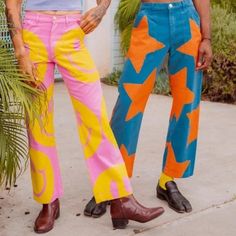 Reposhing This Item I Purchased From @Lulark. These Are New And Unworn, Sadly They Don't Fit Me The Way I Had Hoped. Questions? Leave A Comment Below! Vegetable Diet, Orange Star, Funky Pants, Big Bud Press, Wishlist 2024, Maximalism, Clothing Inspiration, Sample Sale, Star Work