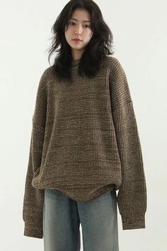 #cutesweater #koreanfashion #oversizesweater #darkacademia #cutefalloutfits #winteroutfits #basicsweater Cozy Brown Knitted Top, Brown Knitted Long Sleeve Sweater, Brown Chunky Knit Top, Brown Chunky Knit Top For Winter, Brown Knitted Winter Tops, Brown Knitted Long Sleeve Top, Brown Knitted Crew Neck Top, Brown Knitted Tops For Winter, Brown Knit Tops For Winter